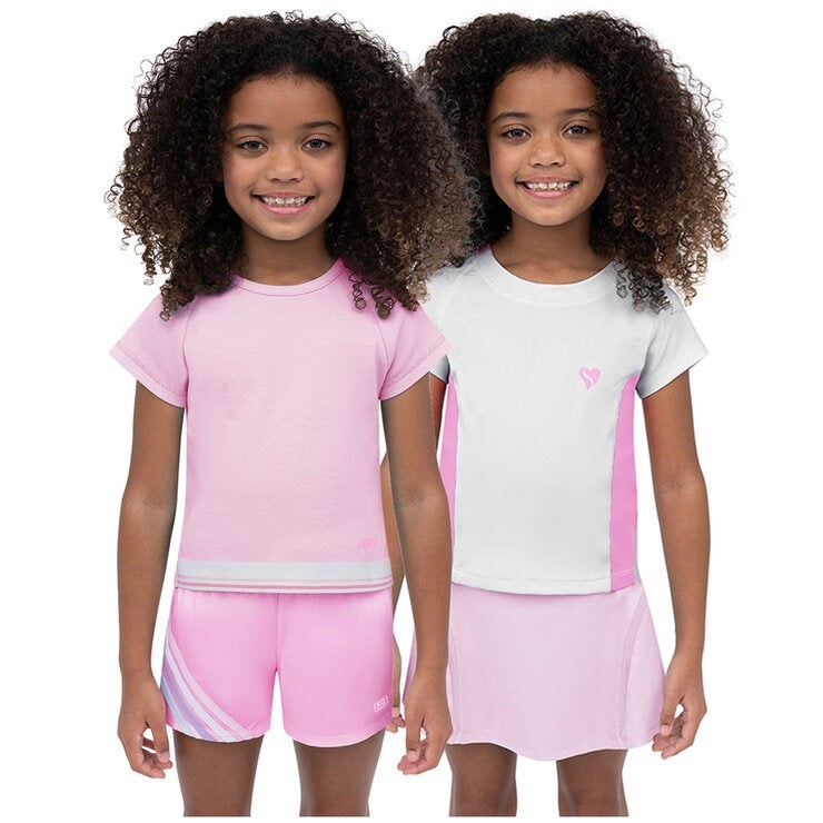 SKECHERS Kids' Active Collection 4pc Set, Size 2T, Light Pink. NB: 1x top h