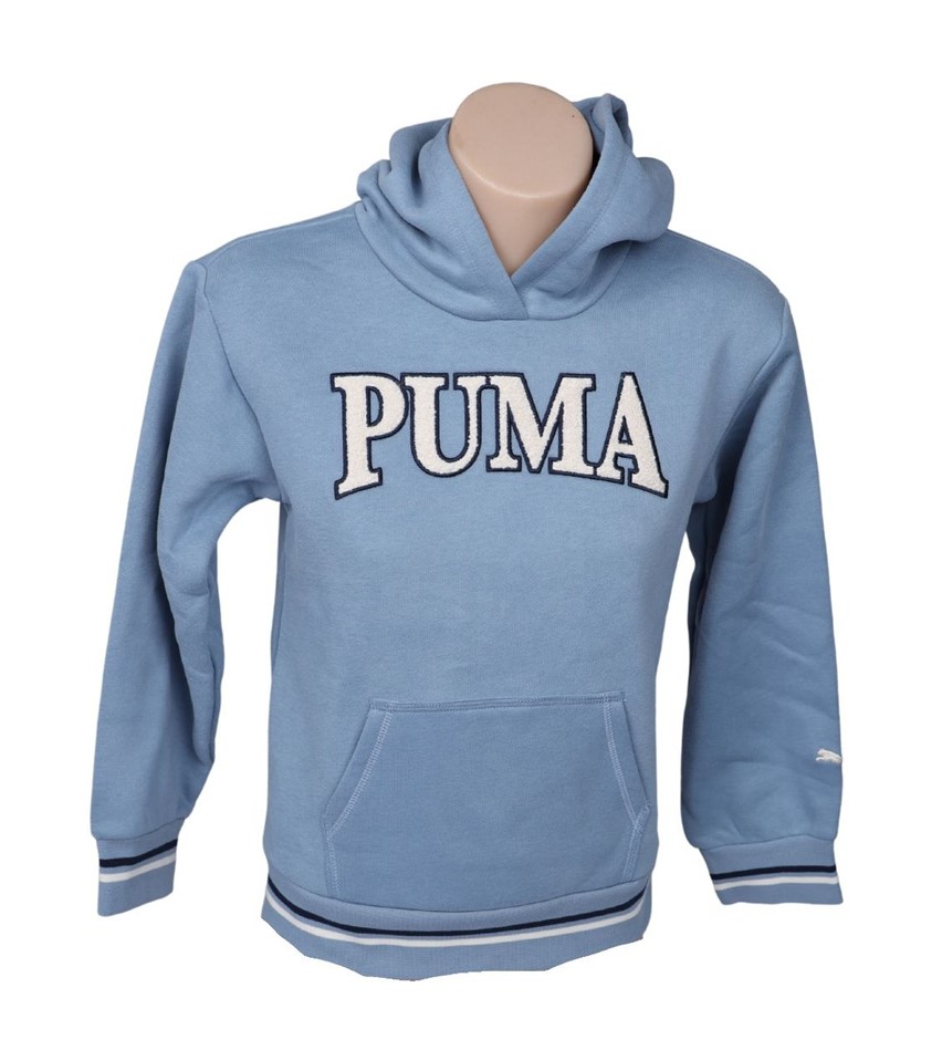 PUMA Girls' Fleece Hoodie, Size S (UK 9-10Y), Zen Blue (02), 221287.