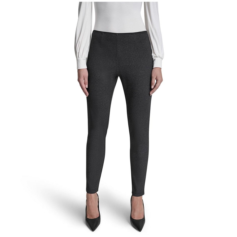 DKNY JEANS Women's Slim Ponte Pant, Size XS, Grey Herringbone (H10).