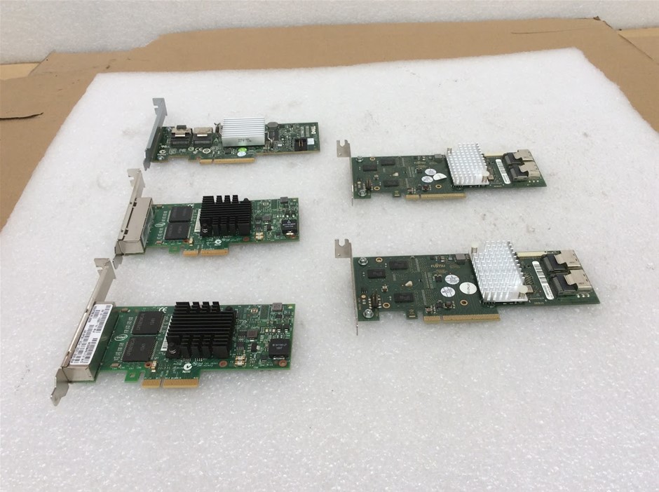 Assorted PCIe Server RAID / SAS Controller Cards (Lot of 5)