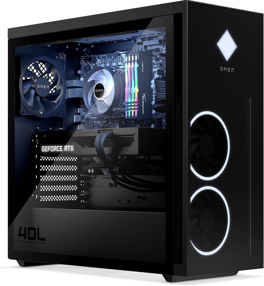 OMEN 40L Desktop GT21-1059a PC. RRP: $6,180.91. Ryzen 9-7900 CPU, RTX 4070