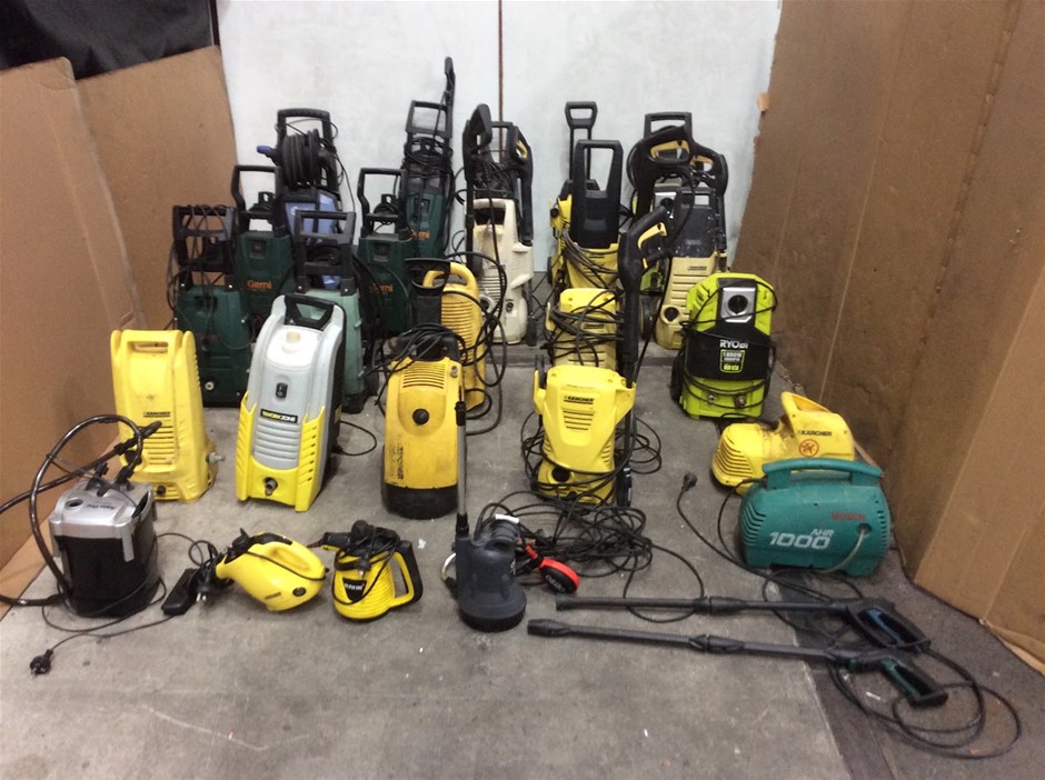 Karcher Ryobi Bosch Mixed Pressure Washers And Cleaning Equipment