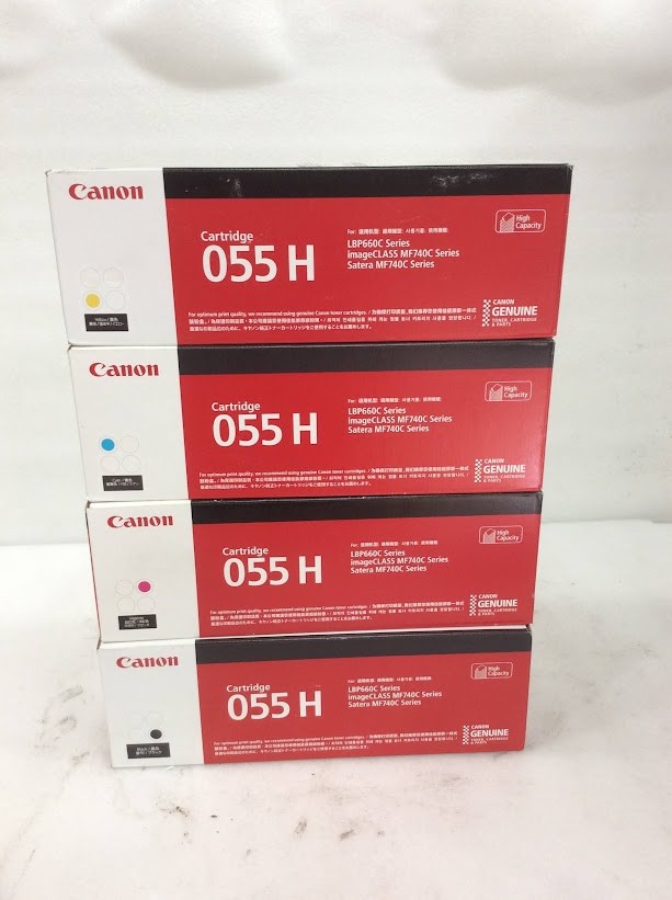 Canon 055H CMYK Toner Cartridges – Lot of 4 (New)
