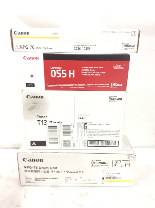 Canon Mixed Toner Cartridges & Drum Units – Lot of 4 (New)
