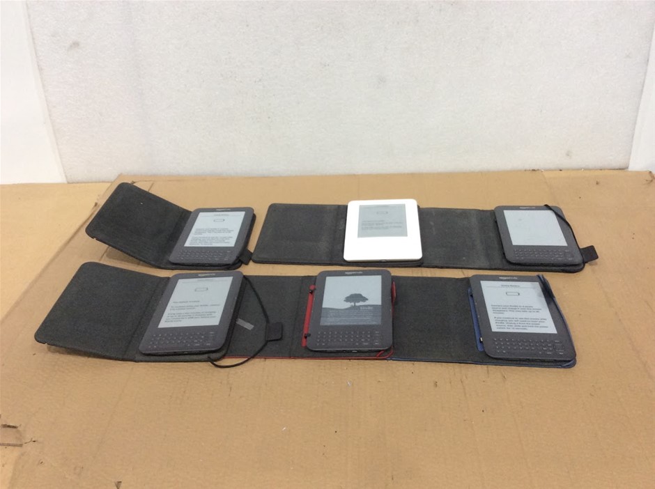 Amazon Kindle E-Reader With Cases (Lot of 6)