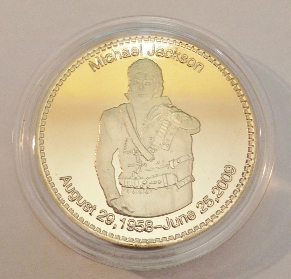 2009 Michael Jackson 1oz Gold Plated Commemorative Coin