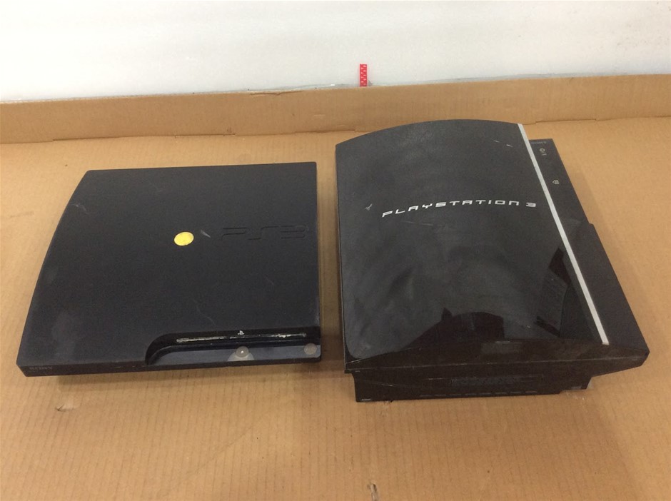 Sony PlayStation 3 CECH-2002A / CECHC02 Game Console (Lot of 2)