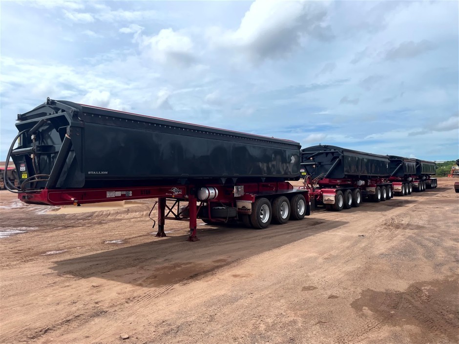 2022 Tristar Road Train Triaxle Side Door Tipper Quad Set