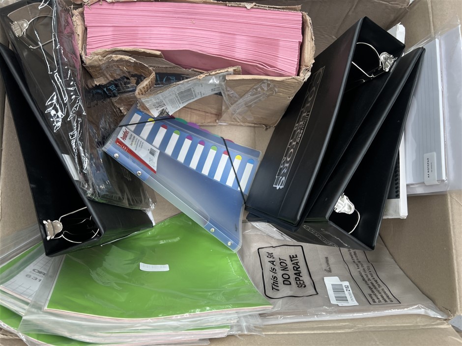 Assorted Box of Office Supplies. NB: Photo as is. Some Not in Original Pack
