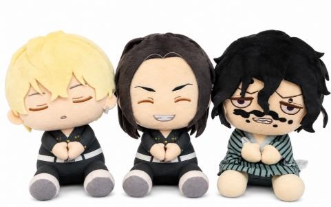 3 x Anime Character Plush Dolls – Assorted Designs