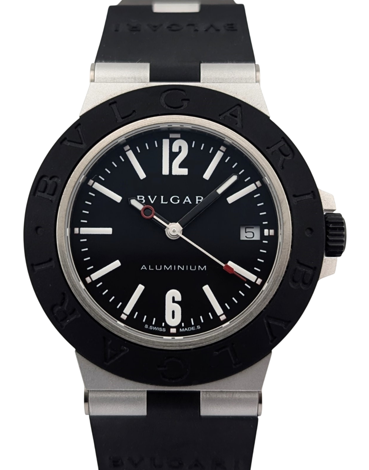 BULGARI BVLGARI ALUMINIUM AUTO 40MM ALUMINIUM/TITANIUM REF 103445 BXP COA