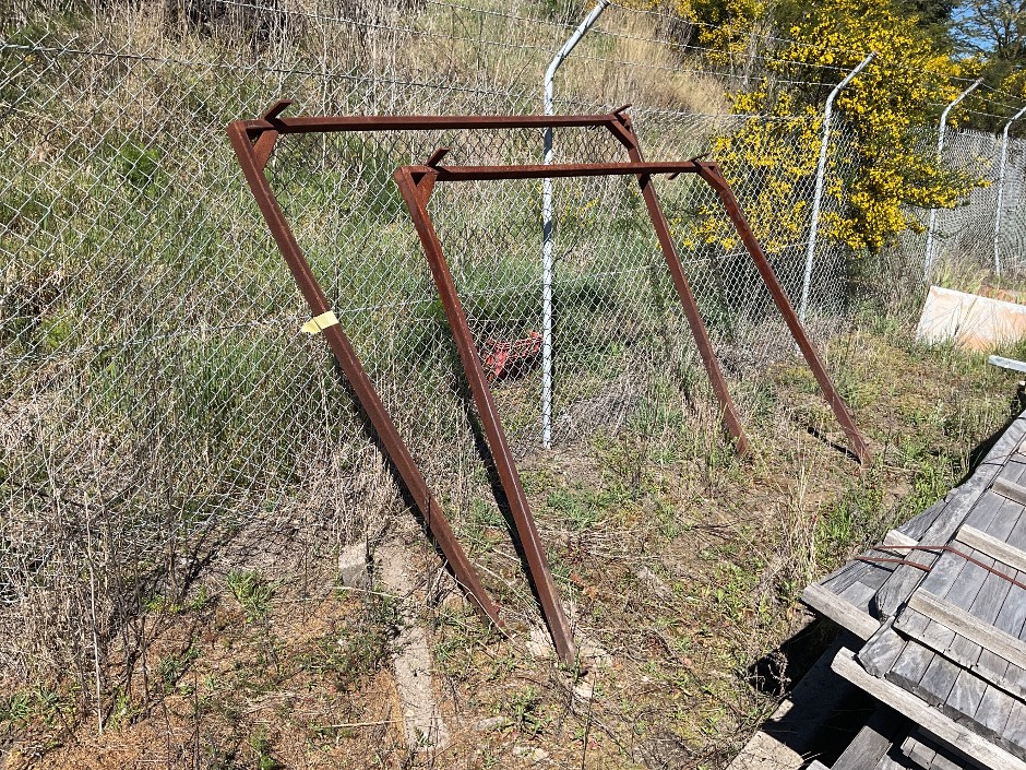 Rusty Steel A-Frame Gantry Structure