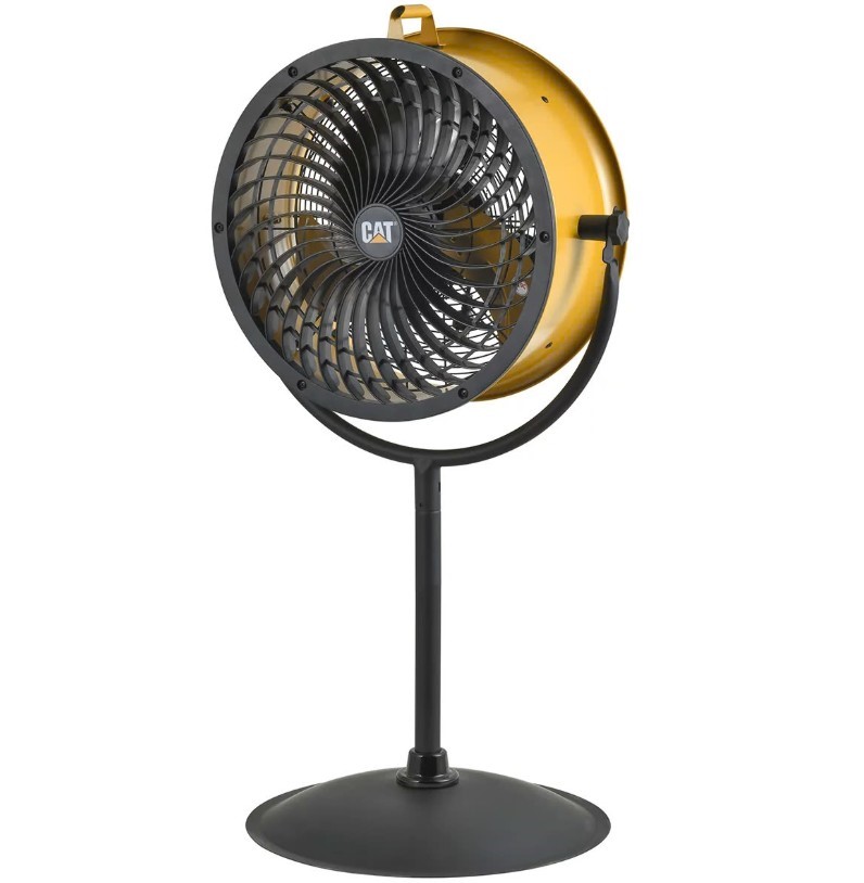 CATERPILLAR 46cm High Velocity Drum Pedestal Air Circulator Outdoor Fan, HV