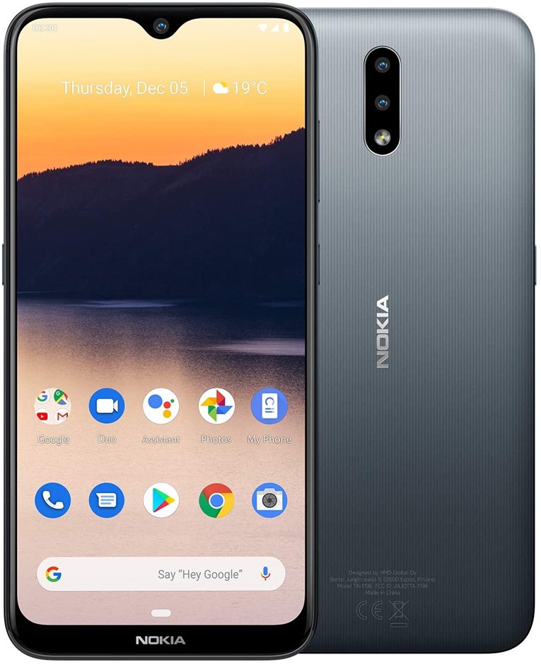 NOKIA 2.3 Smartphone with 6.2" Screen, 32GB Storage, Charcoal. NB: Minor Us