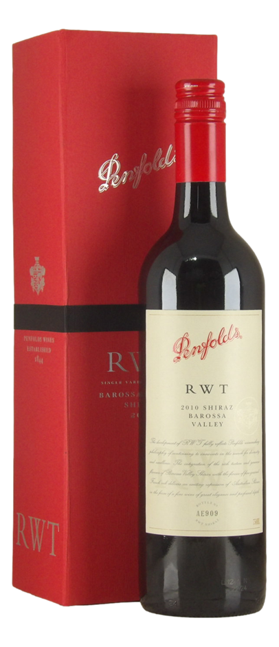 Penfolds `RWT` Shiraz 2010 (1x 750mL), Barossa Valley, SA.