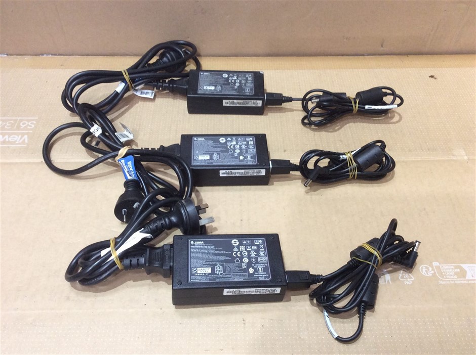 Zebra PWR-BGA12V50W0WW 12V 50W Power Adapter (Lot of 3)