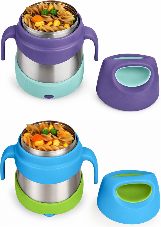 2 x B.BOX Insulated Food Jar for Kids, 335ml.  Stainless Steel Toddler Lunc