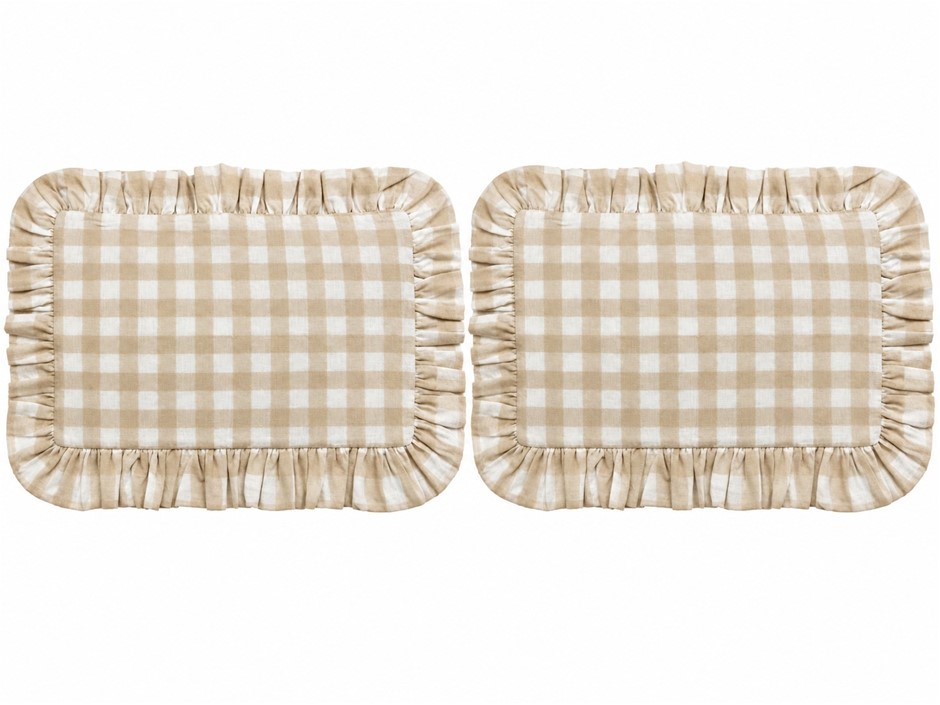 Miss Sundara 2 Piece Pillow Covers (14"x20") Colorway 2 - Beige
