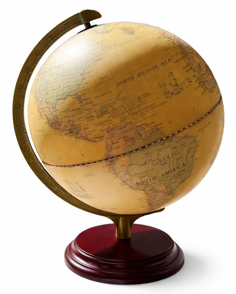 Antique World Globe 30cm diameter. Photo as is.