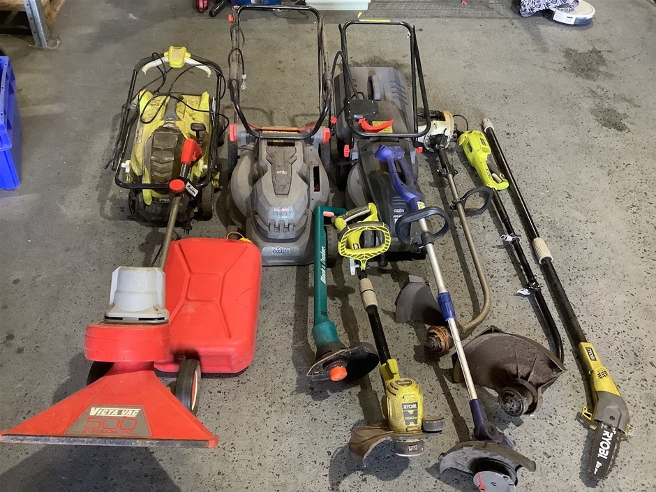 Mixed Brands Ryobi Ozito Lawn Mowers, Trimmers & Garden Power Tools