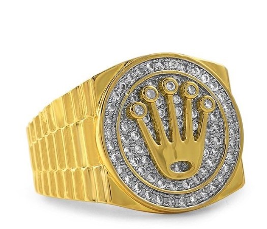 Men's 925  Silver Ring – Gold Finish  – S925  Stamped – Size 9 US