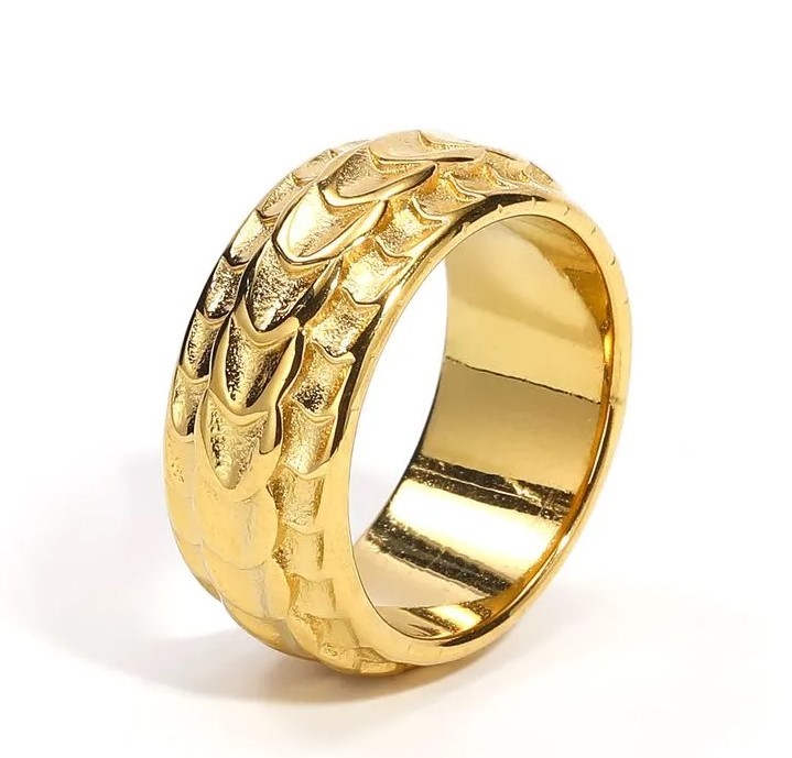 Men's 925  Silver Ring – Gold Finish  – S925  Stamped – Size 11 US