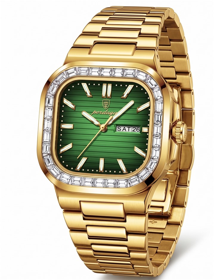 High Quality Simulated Diamond Men's Quartz Watch