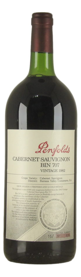 Penfolds `Bin 707` Cabernet Sauvignon 1982 (1 x 1.5L Magnum) SA.