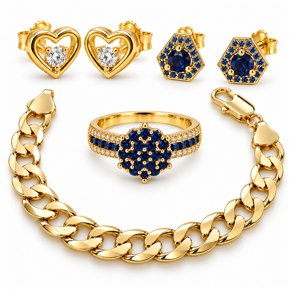 Jewelz Merchants Black Friday Special – Bracelet, Ring & 2 Pairs Earrings