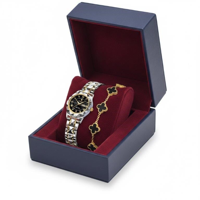 Men’s Luxury Miami Cuban Bracelet -PVD Gold Plated Stainless Steel-22cm