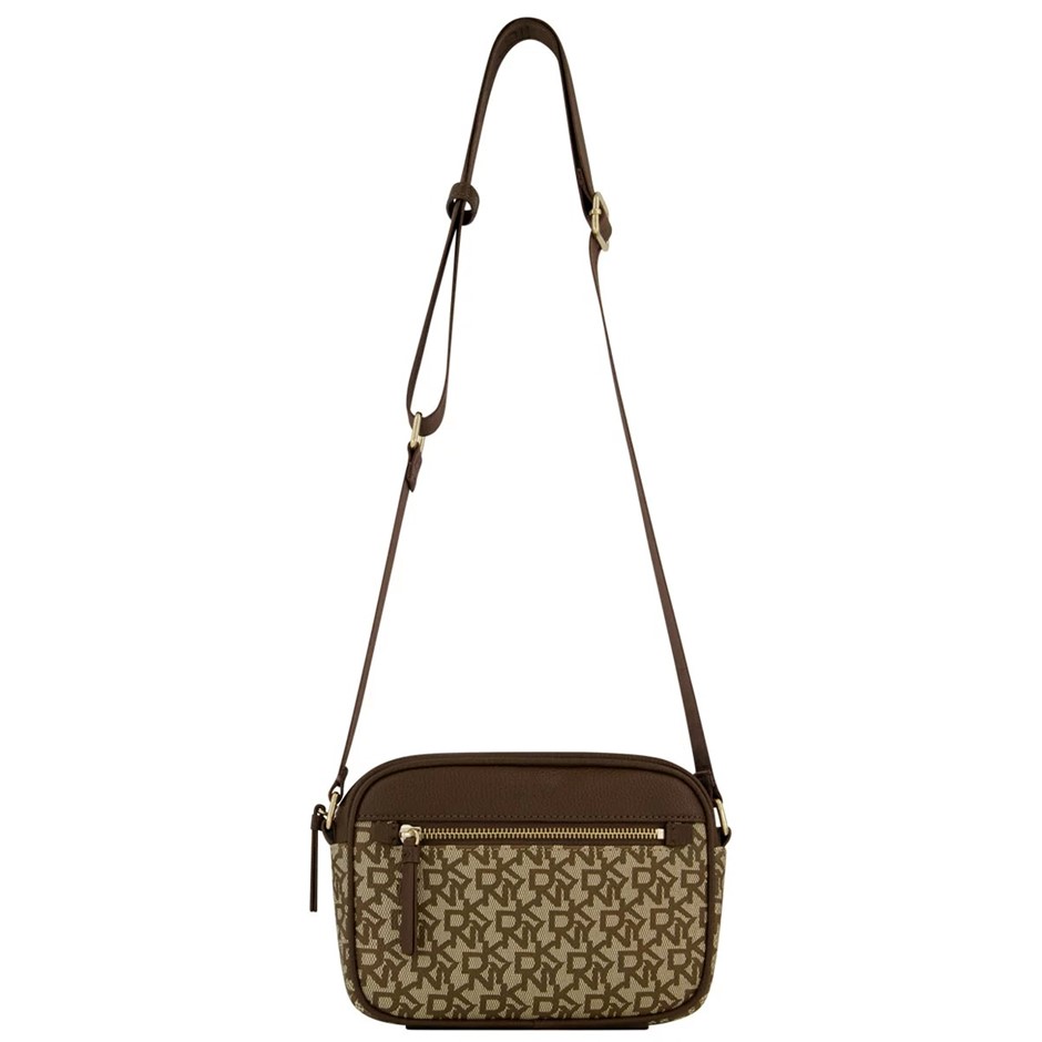 DKNY Crossbody Bag, Durable Faux Leather, Chocolate. NB: slight minor use,