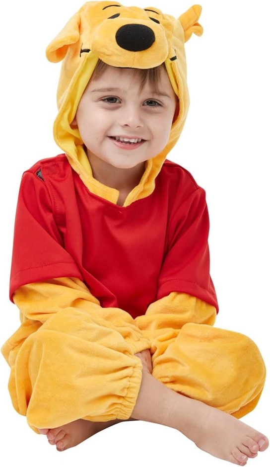 Rubies Winnie The Pooh Furries, Yellow/Red, Toddler, 98cm NB: minor dirt (s
