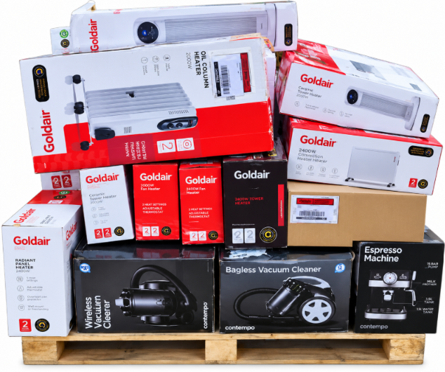 Assorted Household Appliances Pallet, Goldair Heaters, Contempo Espresso Ma