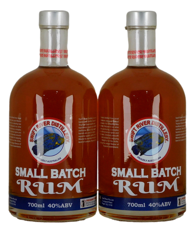 Swift River Distillery 8 Year Rum 40% (2x 700mL), QLD