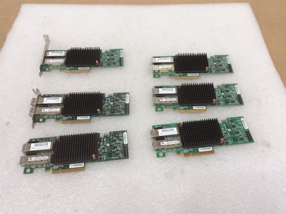 HP Dual-Port SFP+ PCIe Network Adapter Cards (Lot of 6)