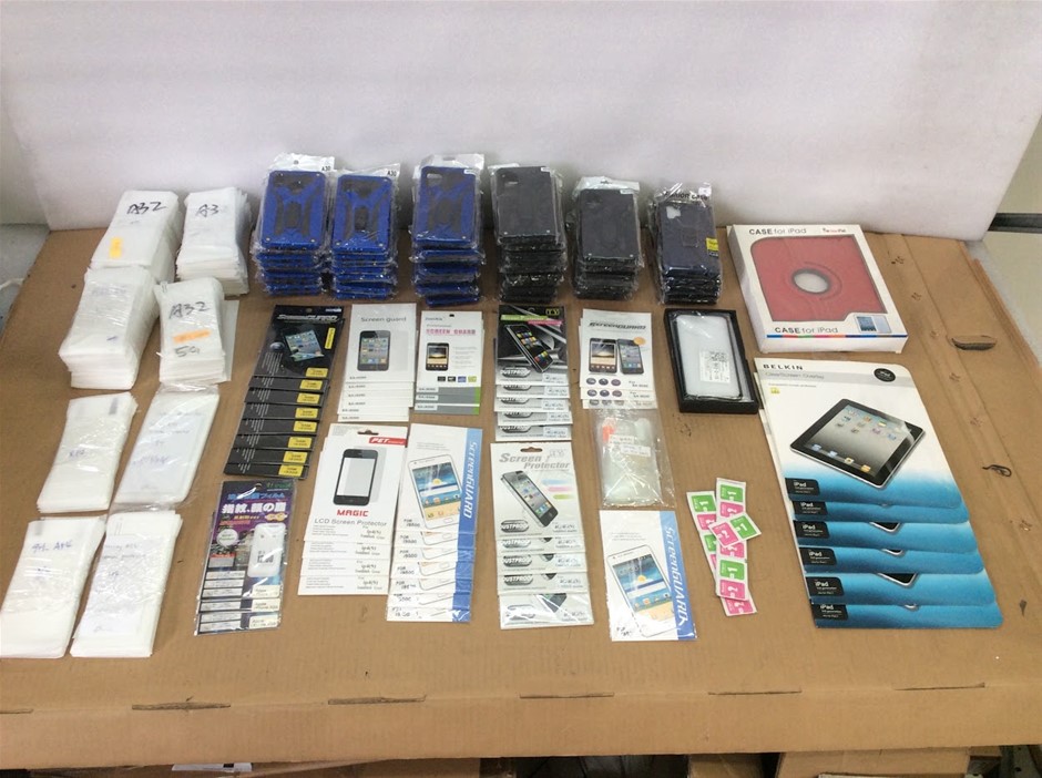 Mixed-Brand Phone And Tablet Cases And Screen Protectors (Lot Of 330)