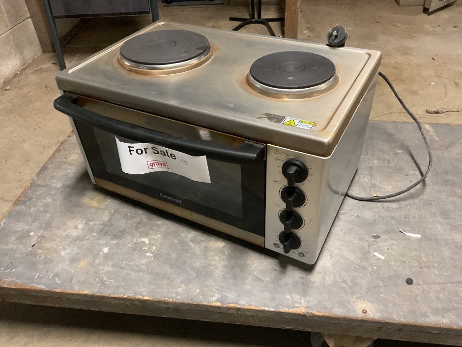Euromaid Benchtop Oven with Two Hotplates