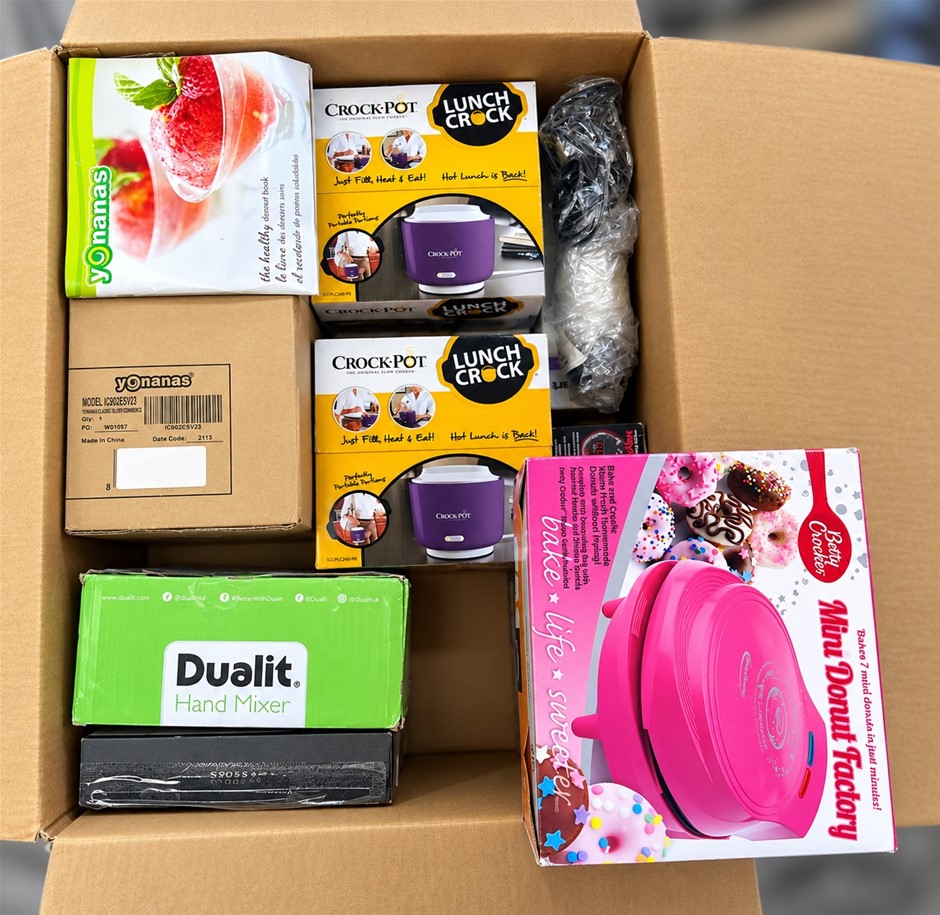 Assorted Kitchen Appliances (US Plugs, 110–120V Items) – 2 x Crock-Pot Lunc