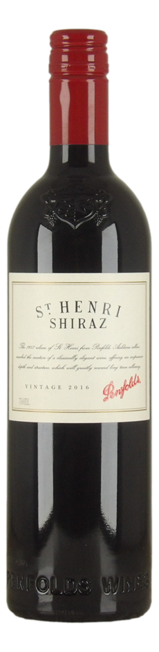 Penfolds St Henri Shiraz 2016 (1x 750mL), SA. Screwcap closure.