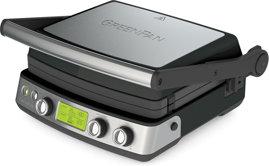 GREENPAN Elite Contact Grill, Matte Black, Model CC006848-003. NB: Not Boxe