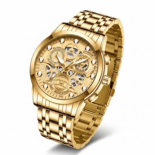 Jewelz Merchants Black Friday Special – Men’s Gold Skeleton-Style Watch