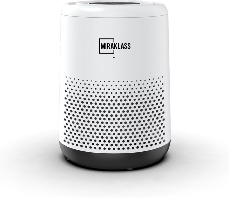 MIRAKLASS Portable Air Purifier for the Home, 3 Speeds w/Negative Ion, HEPA