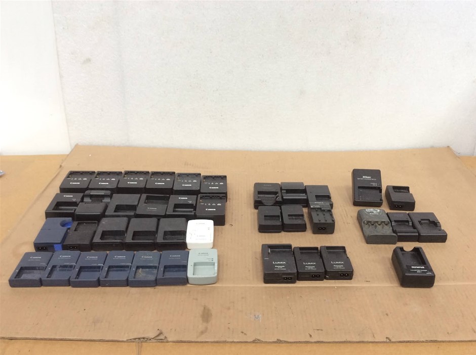 Assorted Brands Camera Battery Chargers (Mixed Lot)