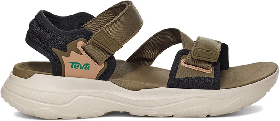 TEVA Men's Zymic Sport Sandal, US12/EU45.5, Dark Olive/Teal Green (DOTG), 1