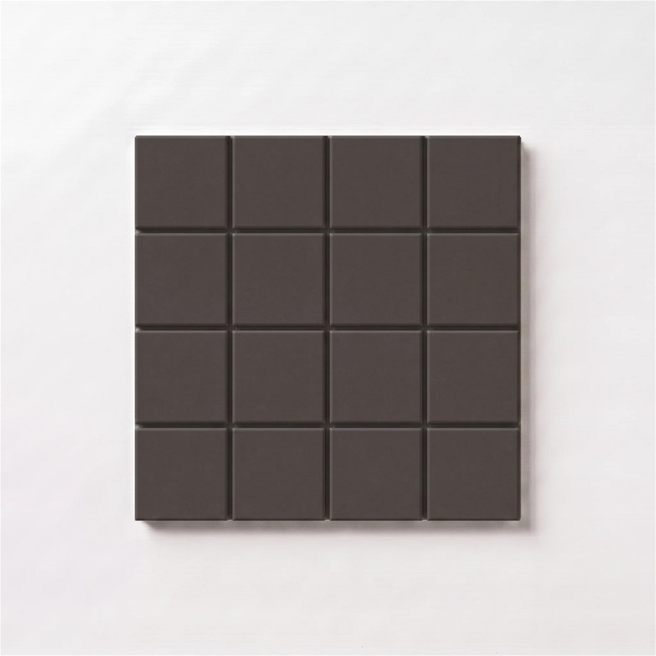 15.34m² of Deco Small Grid Basalt Grey Floor/Wall Tiles 150x150x8.5mm