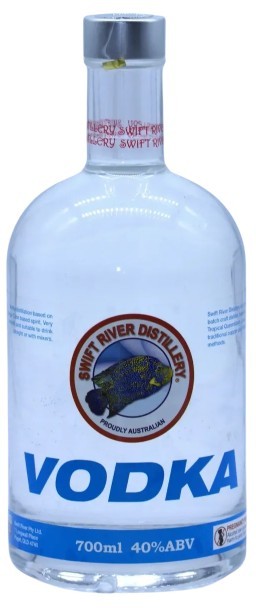 Swift River Distillery Vodka 40% (6x 700mL), QLD.
