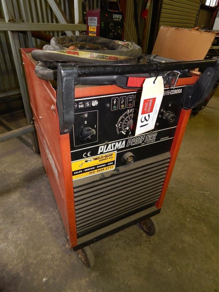 Plasma Cutter, Cebora Model Plasma-Prof, 122 capacity 30mm with torch