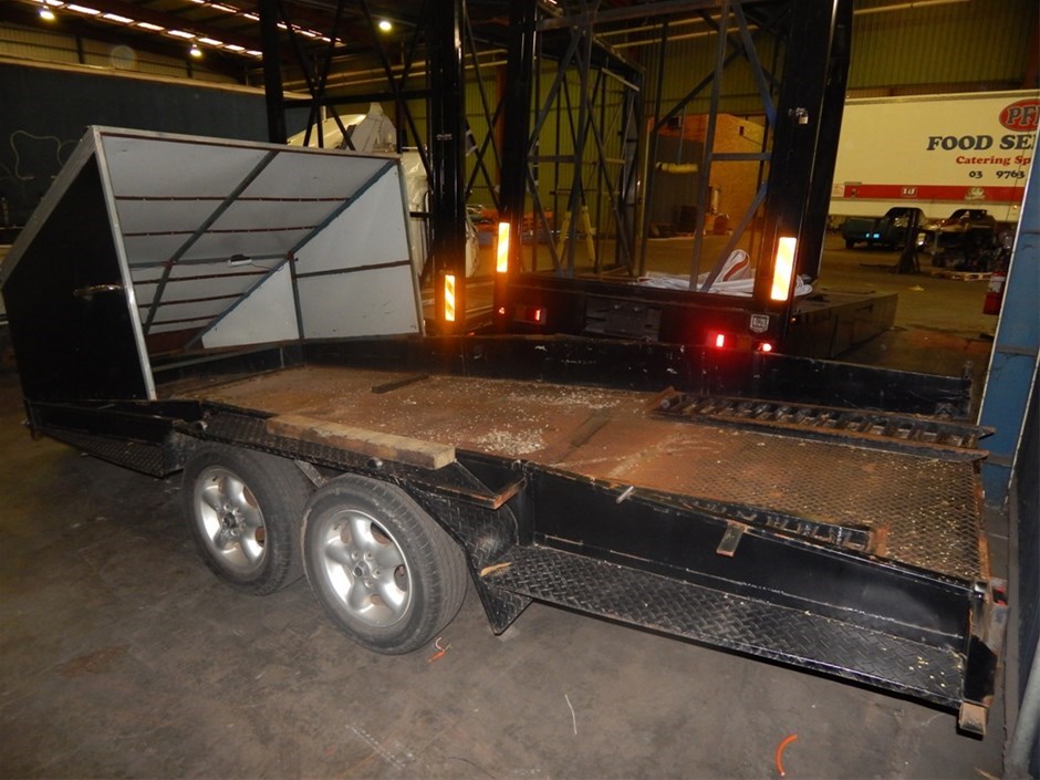 Car Trailer with nose cone, approx 4630mm(L) x 2000mm(w) checker plate