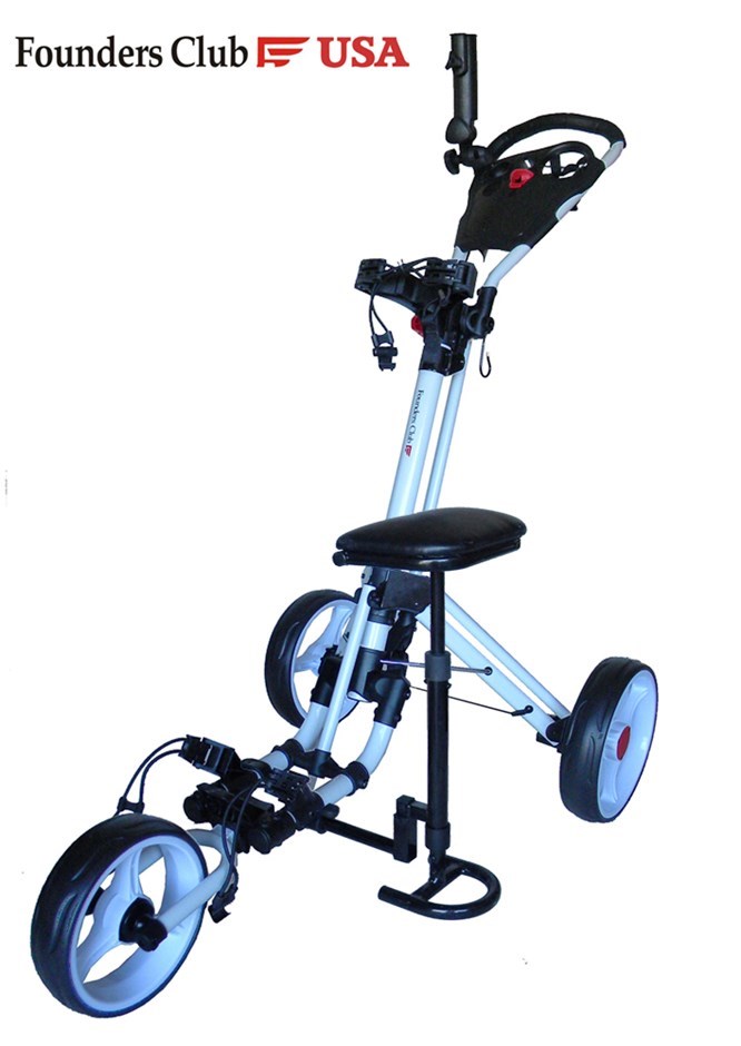 Founders Club Popup 3 Wheel White Golf B