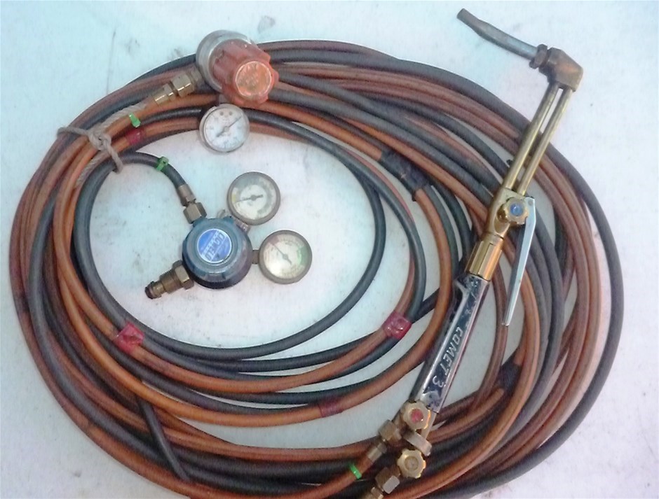 Oxy-Acetylene welding torch, hose and gauges. Harris torch. CigWeld
